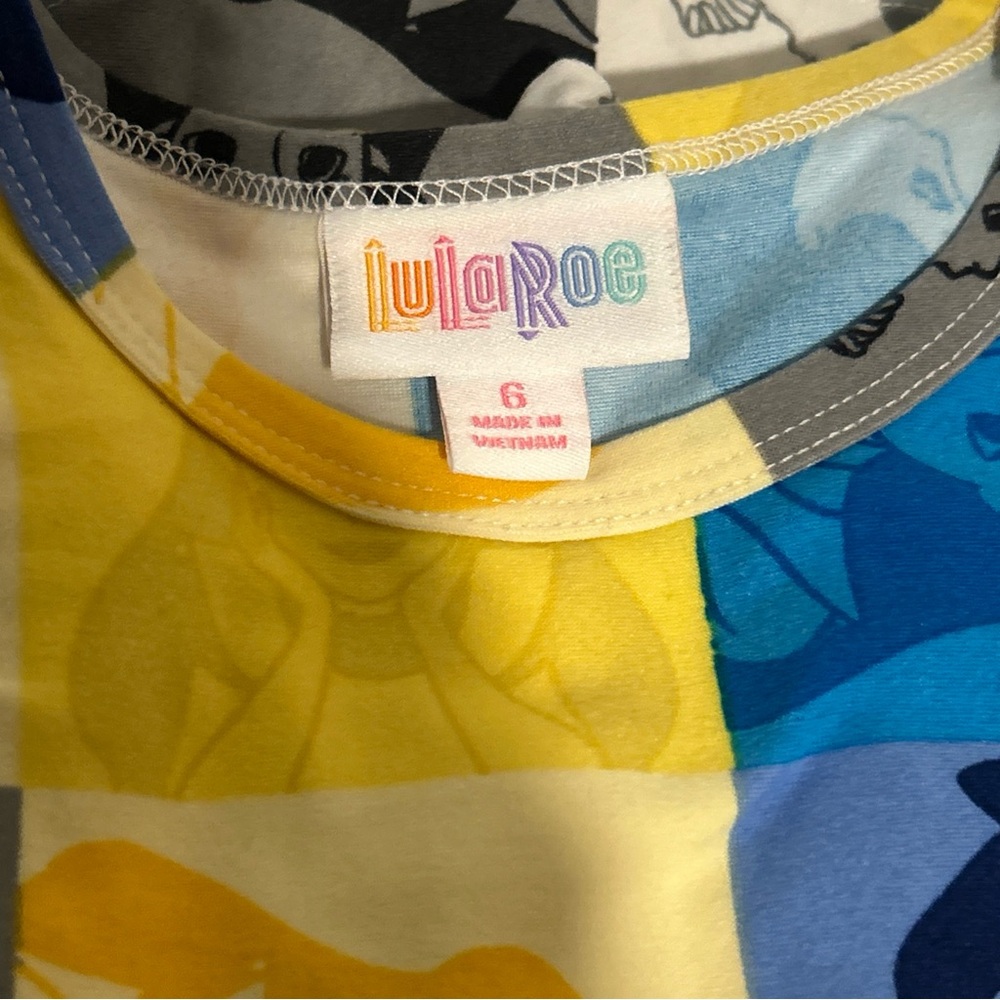 LuLaRoe Disney Kids Gracie Tunic hi-lo top. Size 6 Alice In Wonderland NWOT - Picture 3 of 11